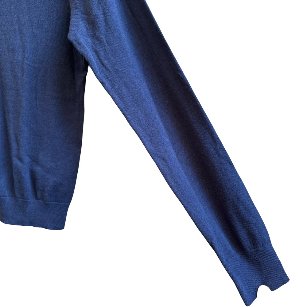 NWT J. Crew Navy Classic Cotton Button-Up Sweater Cardigan Minimalist Academia - Picture 7 of 16